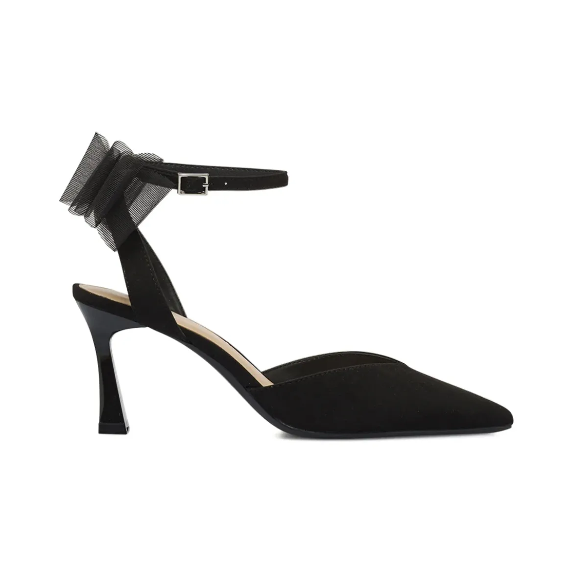 Décolleté da donna nere con tacco 8 cm e fiocco in tulle Swish Jeans