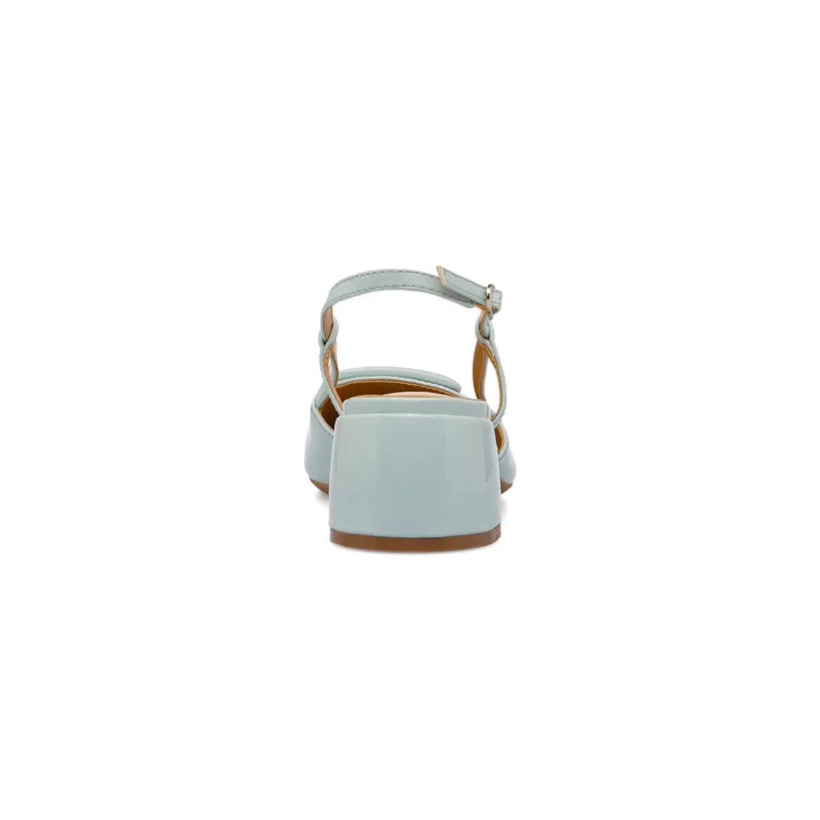 Décolleté slingback azzurre da Donna con fibbia e tacco 5 cm P Smart