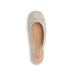 Décolleté slingback bianco off white da Donna con fiocco e tacco 3 cm Swish Jeans