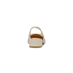 Décolleté slingback bianco off white da Donna con fiocco e tacco 3 cm Swish Jeans