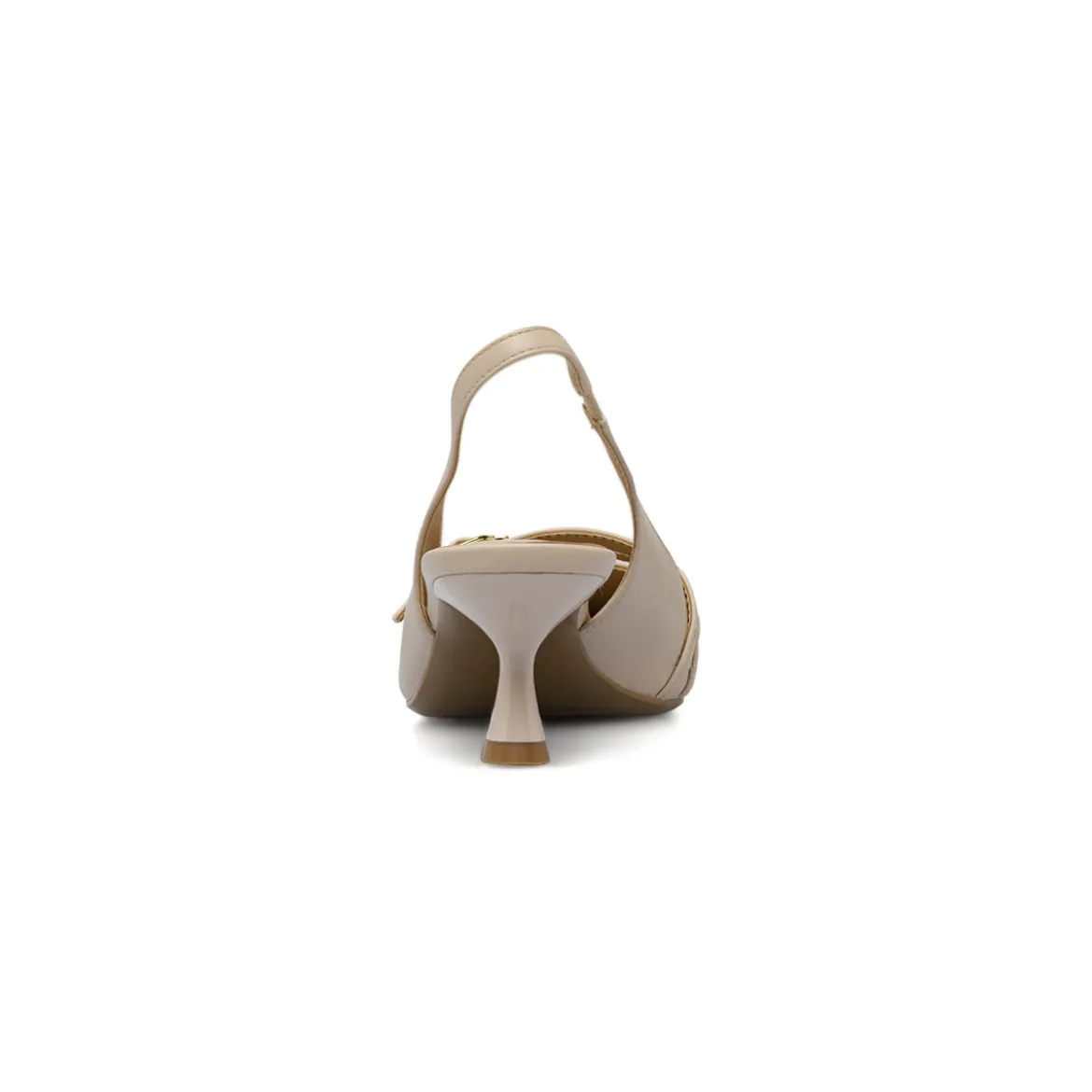 Décolleté slingback da donna beige Lora Ferres con fibbie e tacco 5,5