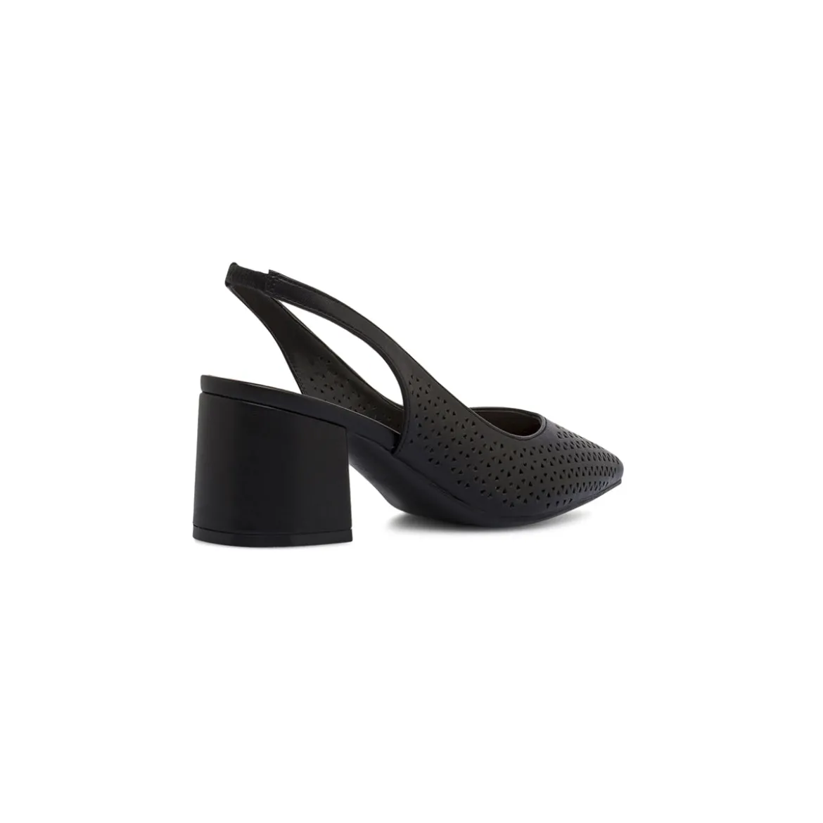 Décolleté slingback da donna nere traforate con tacco 6 cm Lora Ferres