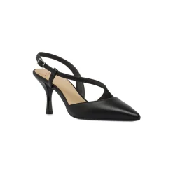 Décolleté Slingback nere Swish Jeans da donna con tacco 7,5 cm
