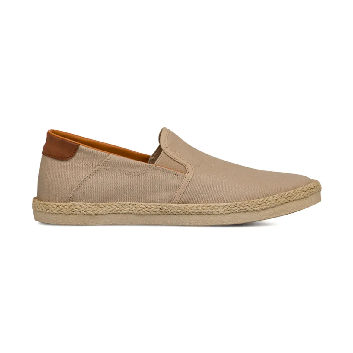 Espadrillas Beige da Uomo in tessuto con suola in rafia Riflessi Urbani