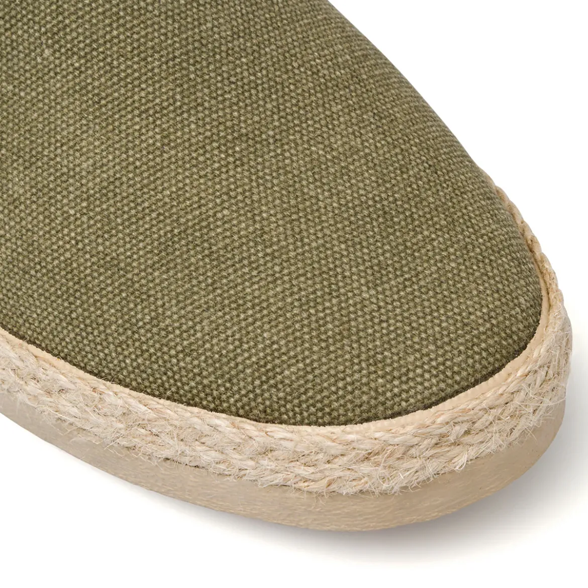 Espadrillas Slip-on Verdi da uomo con suola in Corda Intrecciata Riflessi Urbani