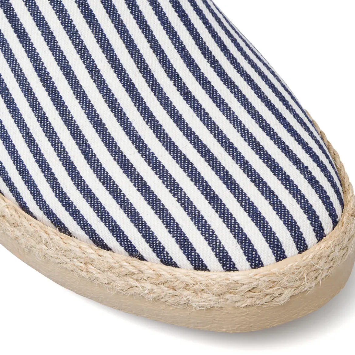 Espadrillas Uomo a righe blu e bianche con inserti in tessuto Riflessi Urbani