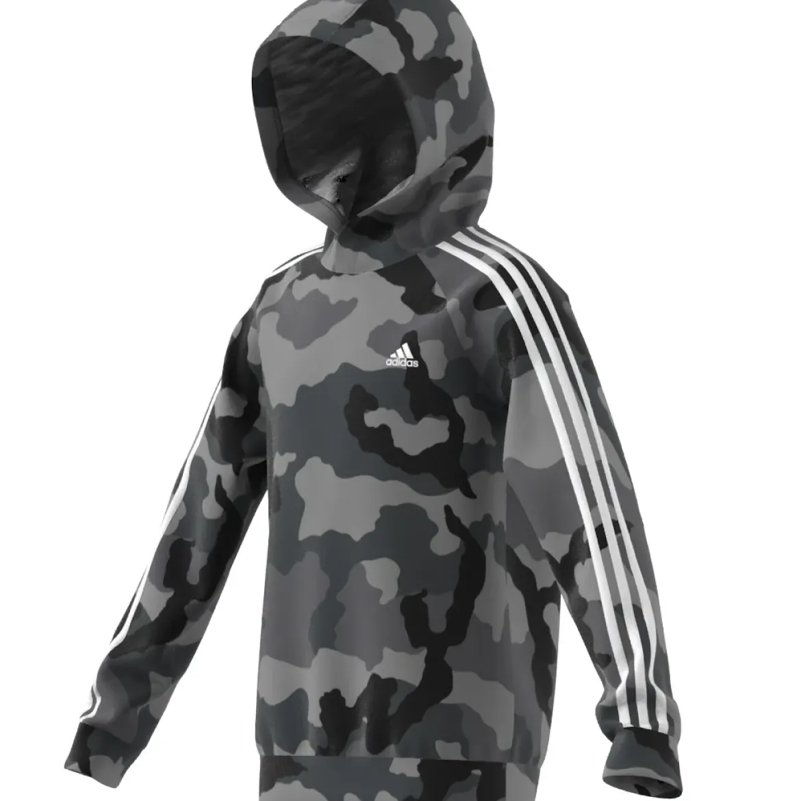 Felpa bambino con cappuccio Essentials Allover Print adidas