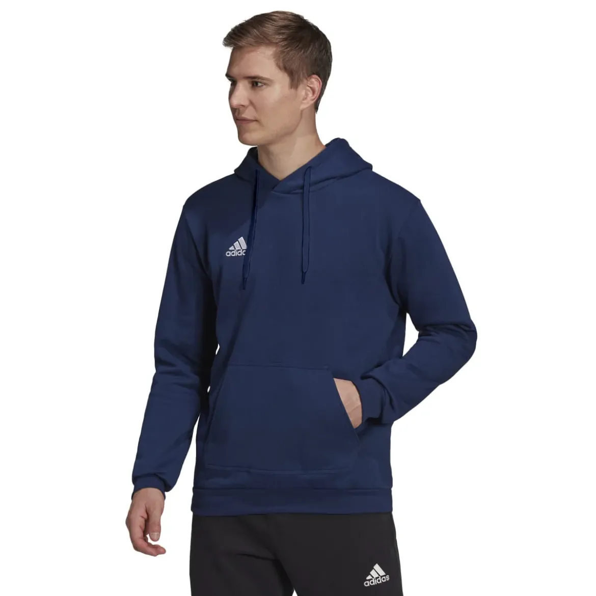 Felpa blu da uomo con cappuccio adidas Entrada 22