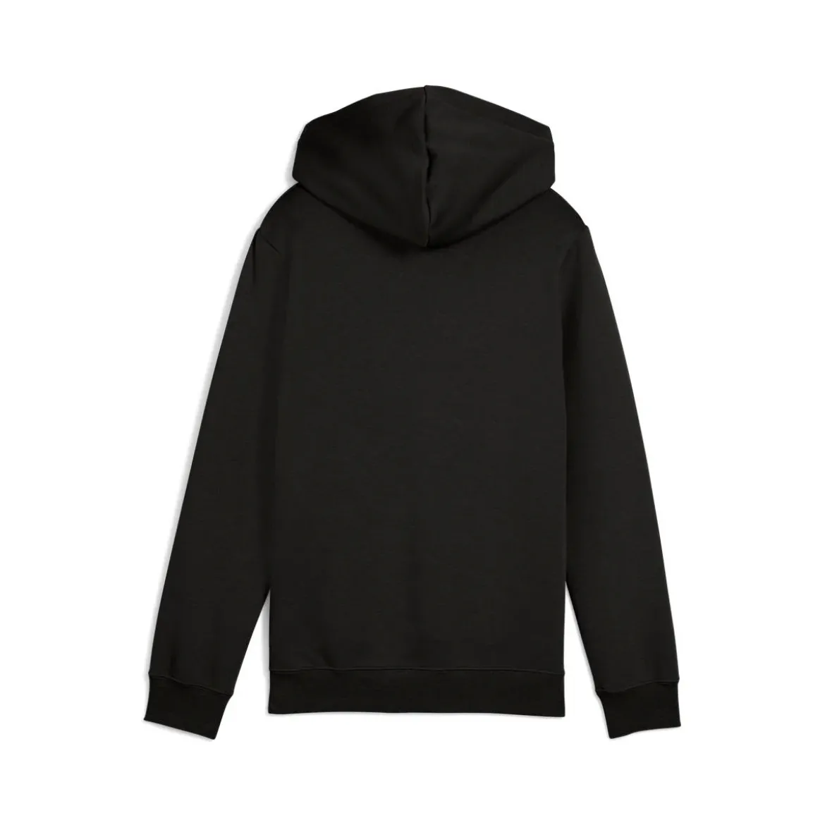 Felpa con cappuccio da Bambino nera con maxi logo giallo Puma