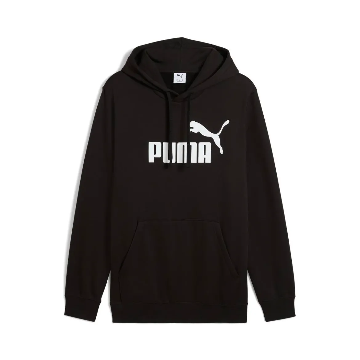 Felpa con Cappuccio da Uomo Nera con Logo Puma ESS No.1