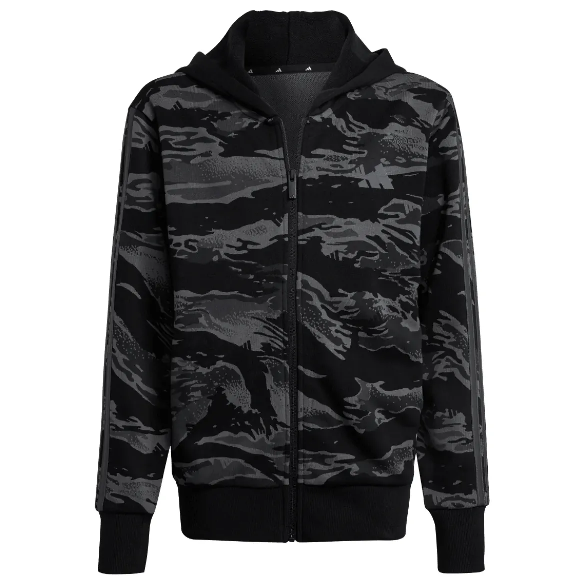 Felpa con zip da Ragazzo e Ragazza nera con stampa camouflage adidas