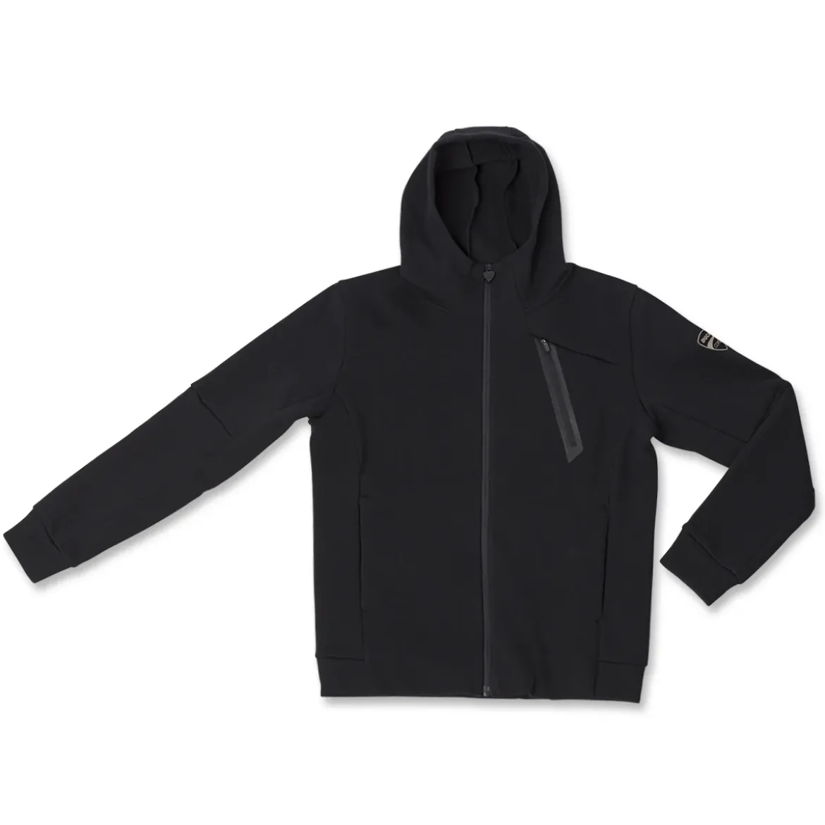 Felpa tecnica da Uomo con cappuccio e zip nera logo Ducati Corse