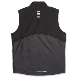 Gilet da running Uomo nero GymRun imbottito con cerniera