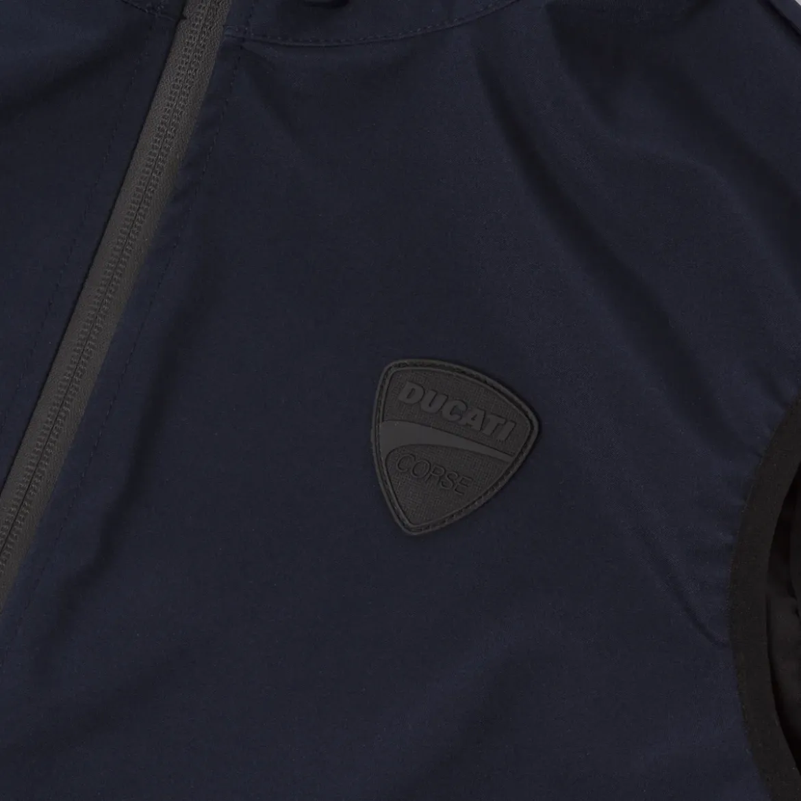 Gilet smanicato da Uomo blu impermeabile e traspirante Ducati Corse