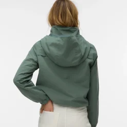 Giubbotto leggero Verde da Donna con cappuccio e coulisse Vero Moda
