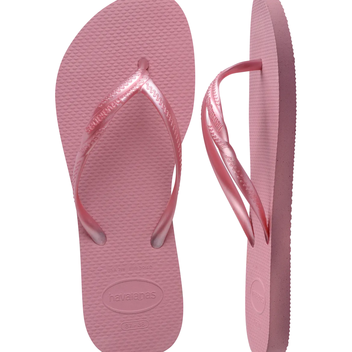 Infradito rosa da Donna con fascette effetto metallizzato Havaianas