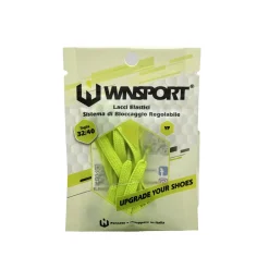 Lacci elastici con sistema bloccaggio regolabile giallo fluo WNSPORT