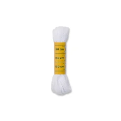 Lacci piatti Bianchi Unisex per scarpe Silver