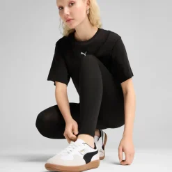 Leggings da donna neri con vita alta elasticizzata Puma