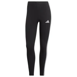 Leggings neri da Donna con bande laterali e logo sul lato adidas