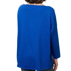 Maglioncino girocollo da donna blu Swish Jeans