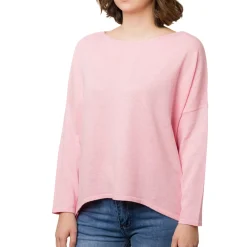 Maglioncino girocollo da donna rosa Swish Jeans