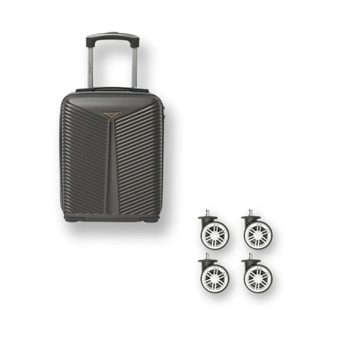 Mini Trolley sotto sedile per voli low cost grigio in ABS Romeo Gigli
