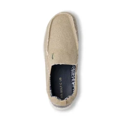 Mocassini beige da Uomo in tessuto canvas US Golf Club