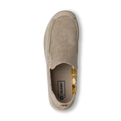 Mocassini Beige da Uomo in tessuto con inserti cuciti Glams