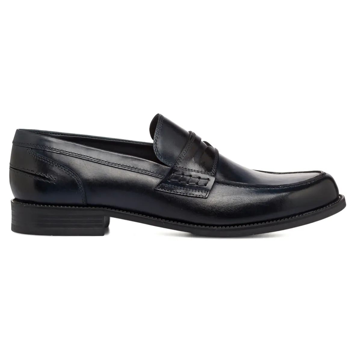 Mocassini Blu navy in pelle da Uomo con mascherina La Cuoieria
