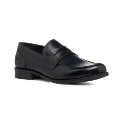 Mocassini Blu navy in pelle da Uomo con mascherina La Cuoieria