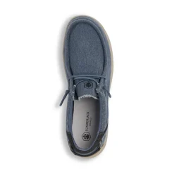 Mocassini leggeri da Uomo in tela blu effetto denim Lumberjack