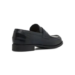 Mocassini Penny Loafer in palle da uomo blu La Cuoieria