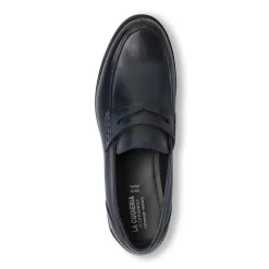 Mocassini Penny Loafer in palle da uomo blu La Cuoieria