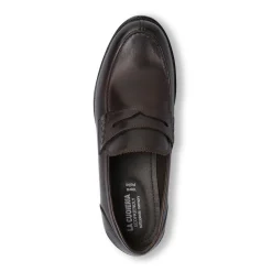 Mocassini Penny Loafer in pelle da uomo marroni La Cuoieria