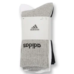 Pacco da 3 calzini neri, bianchi e grigi adidas Thin Linear-Cut