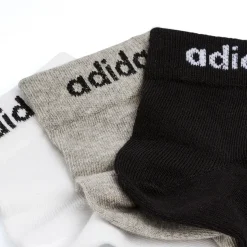 Pacco da 3 calzini neri, grigi e bianchi adidas Thin Linear-Cut
