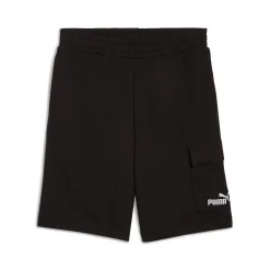 Pantaloncini Shorts Cargo neri da Uomo con logo e tasche Puma ESS 1