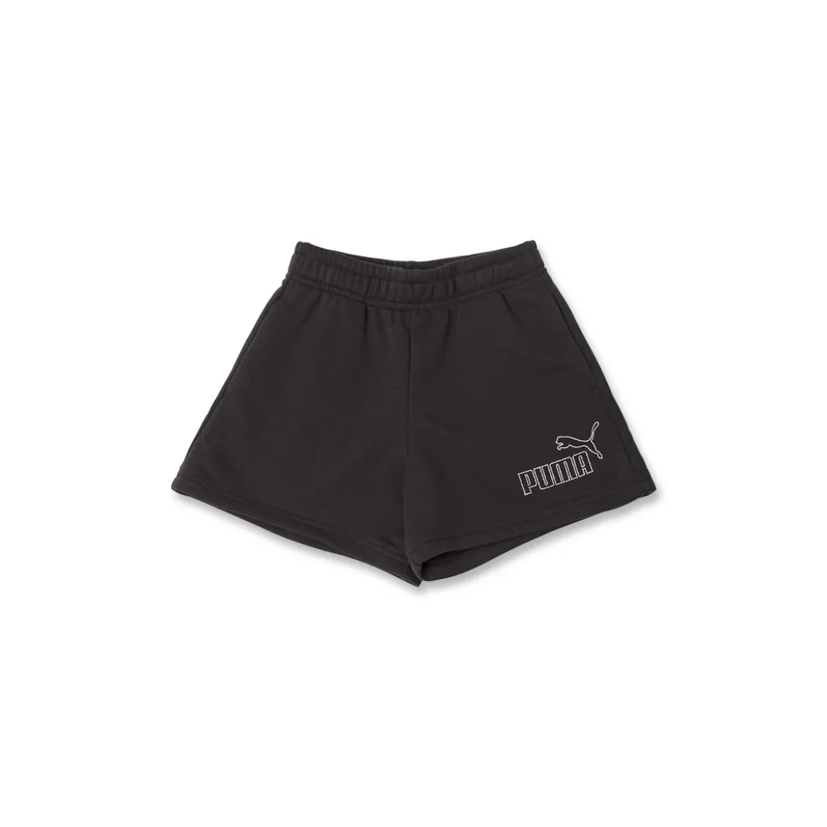 Pantaloncini sportivi Neri da Bambina con logo strass brillanti Puma