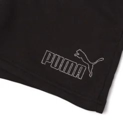 Pantaloncini sportivi Neri da Bambina con logo strass brillanti Puma