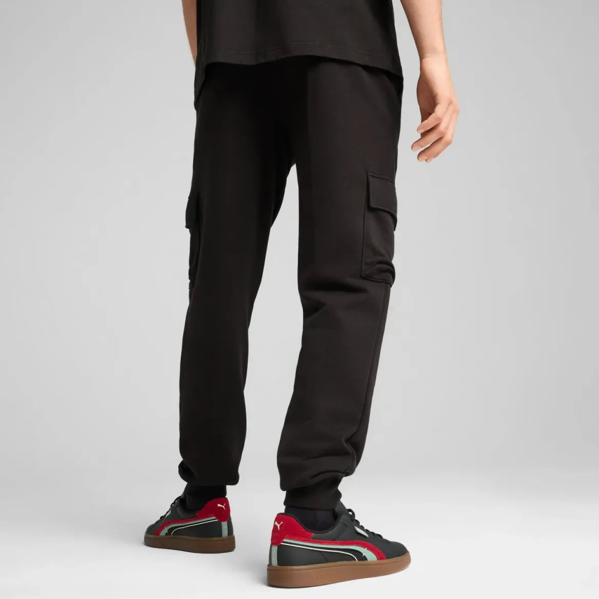 Pantaloni cargo Essentials con logo N. 1 Neri da Uomo Puma