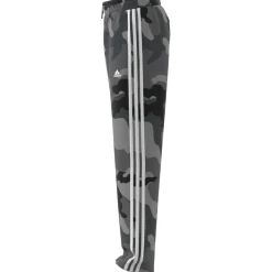 Pantaloni jogging da ragazzo grigi con fantasia militare e logo adidas