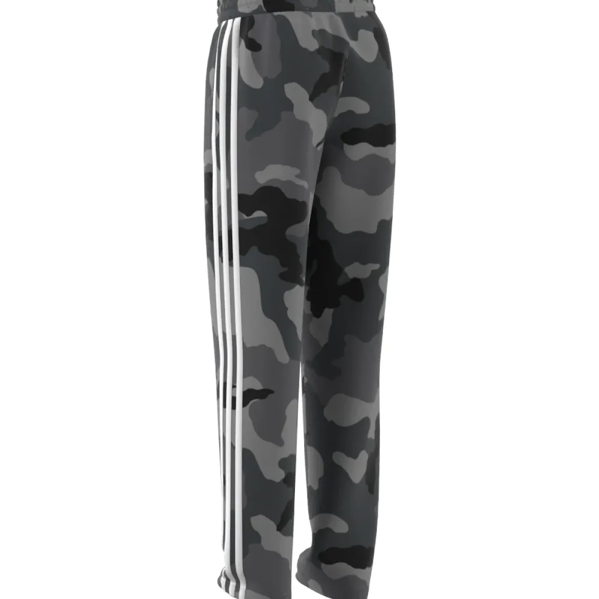 Pantaloni jogging da ragazzo grigi con fantasia militare e logo adidas