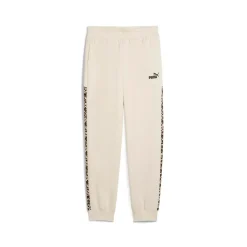 Pantaloni sportivi bianco off-white da Donna e inserti leopardati Puma