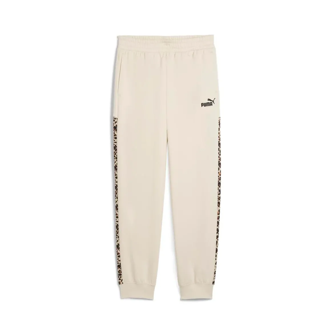 Pantaloni sportivi bianco off-white da Donna e inserti leopardati Puma