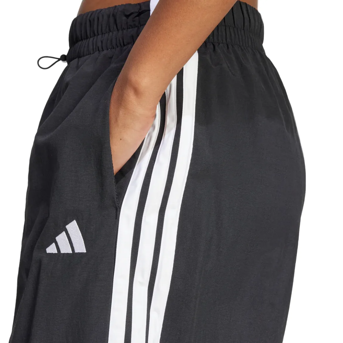 Pantaloni sportivi cargo a gamba larga da Donna neri adidas