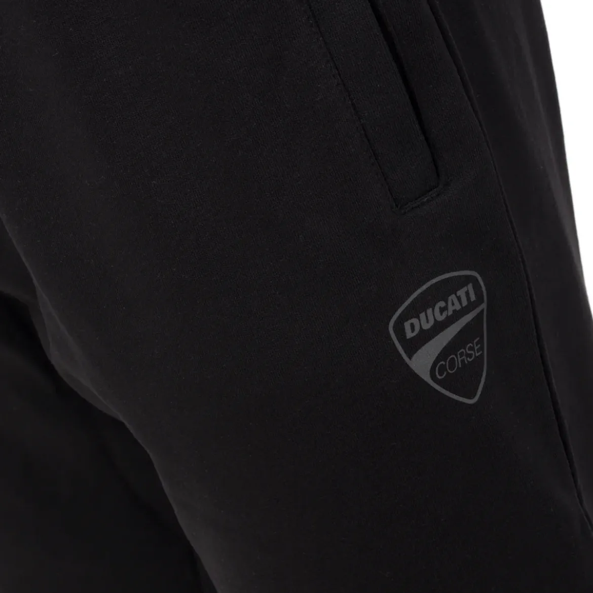 Pantaloni sportivi da Uomo neri con tasche e logo Ducati Corse