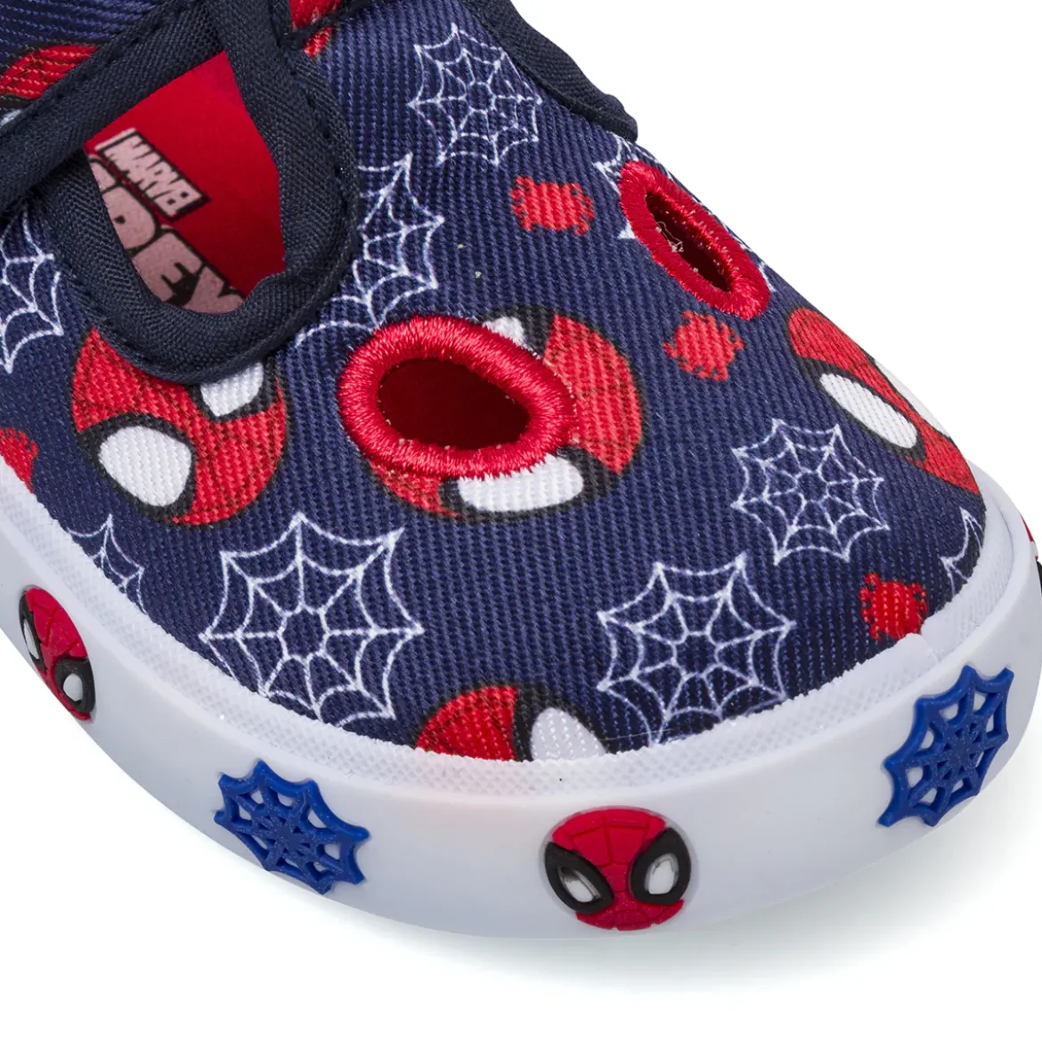 Pantofole Blu da Bambino in tela con grafiche Spiderman