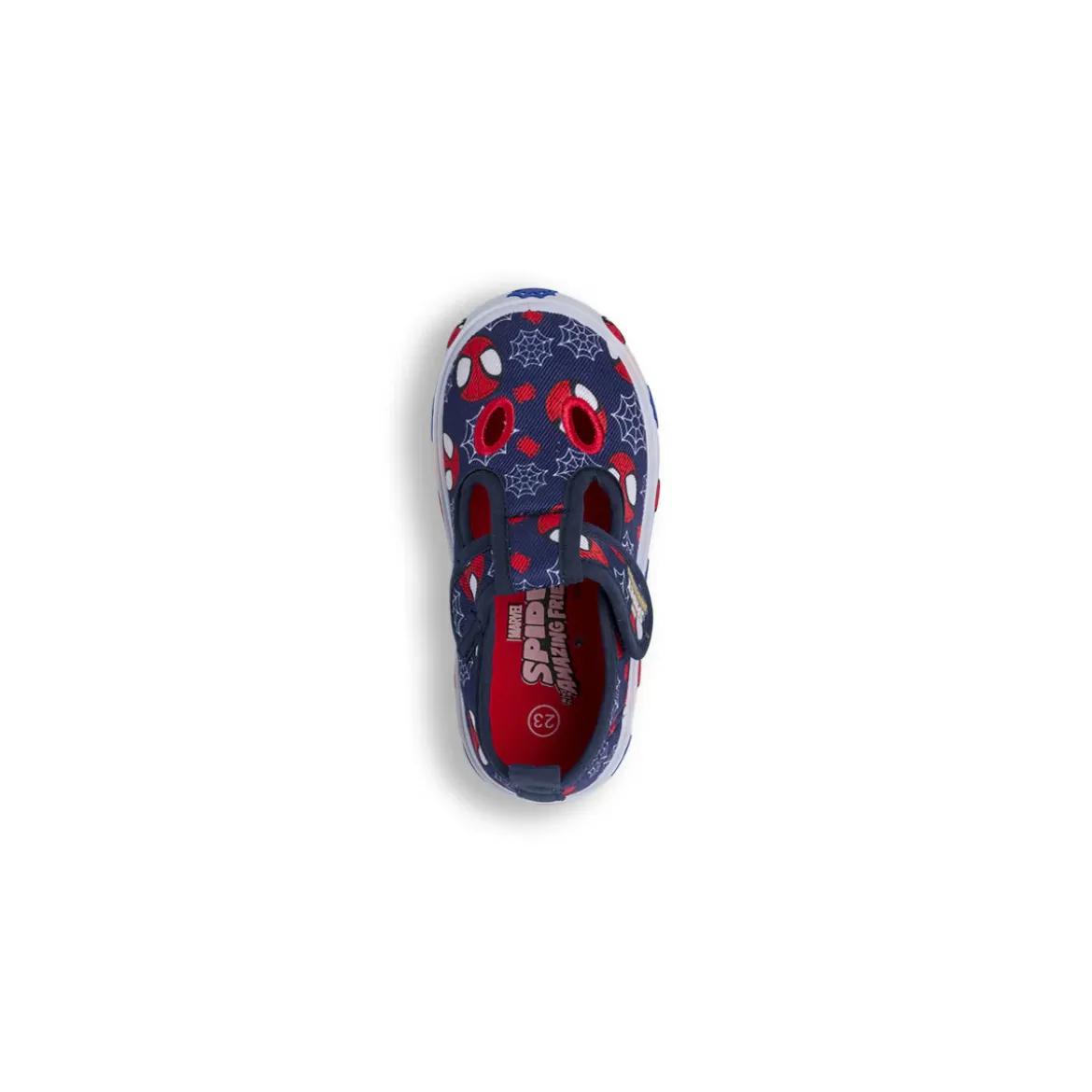 Pantofole Blu da Bambino in tela con grafiche Spiderman