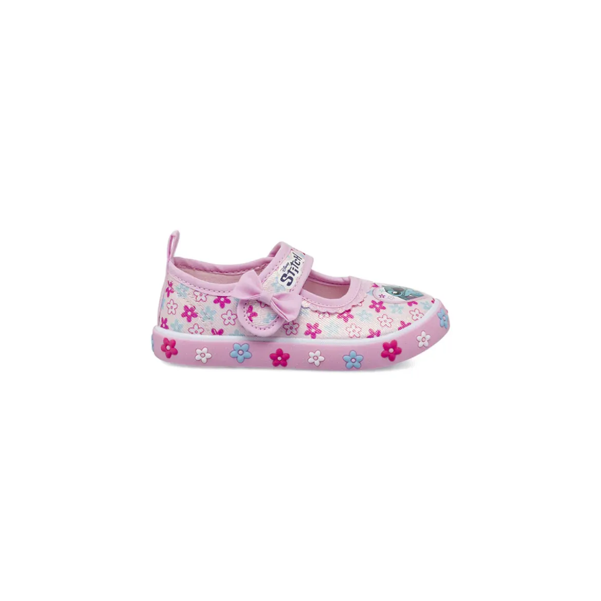 Pantofole rosa da Bambina con fiori e cinturino Lilo & Stitch